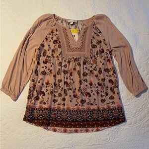 Vintage America Floral Patterned Women's Top